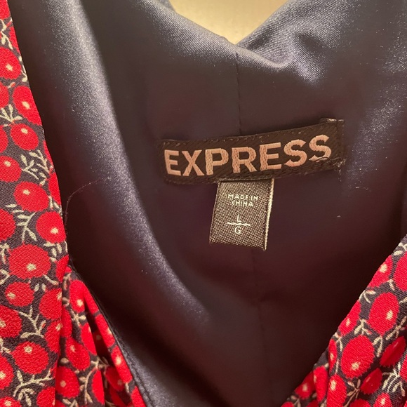 Express Red Patterned Tank Top - Picture 3 of 10